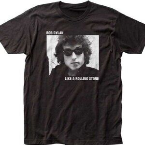 Bob Dylan Classic Photo T-Shirt Like A Rolling Stone Song Title Graphic Fan Gift